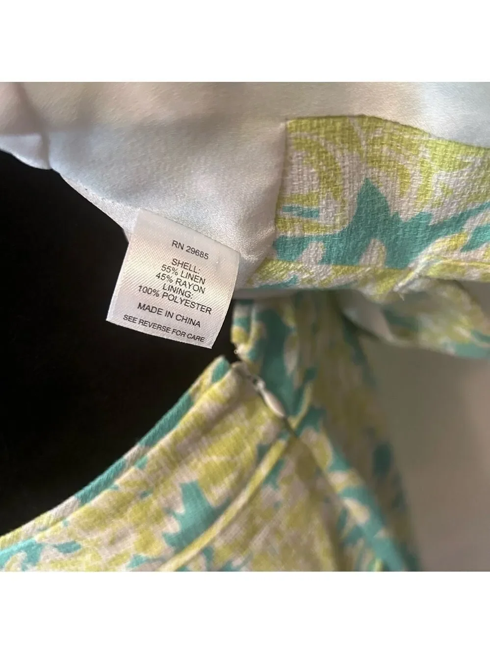 Vintage Pendleton Women’s Suit Skirt Floral Small Green Blue Linen Rayon Career